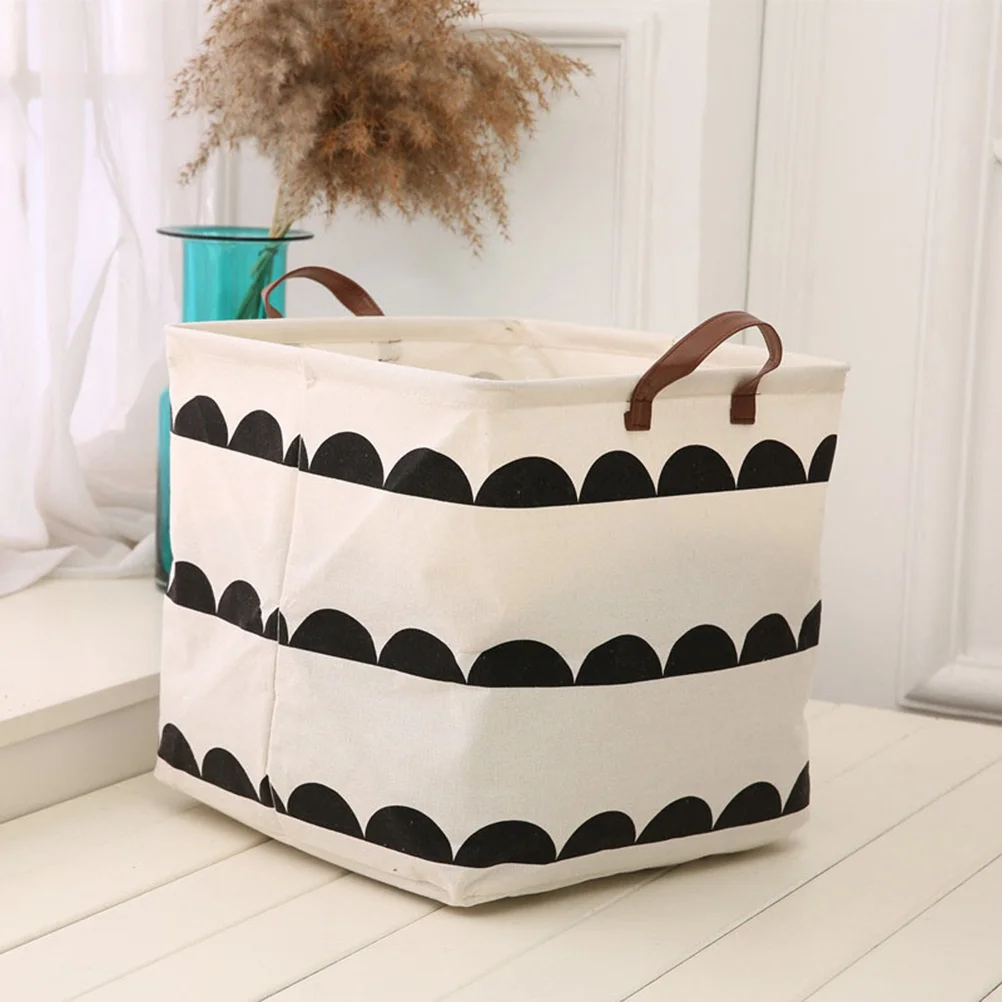 

Storage Box Canvas Foldable Laundry Clothes Basket Organizer Large Capacity Lightweight Storage Bin Clothes Basket