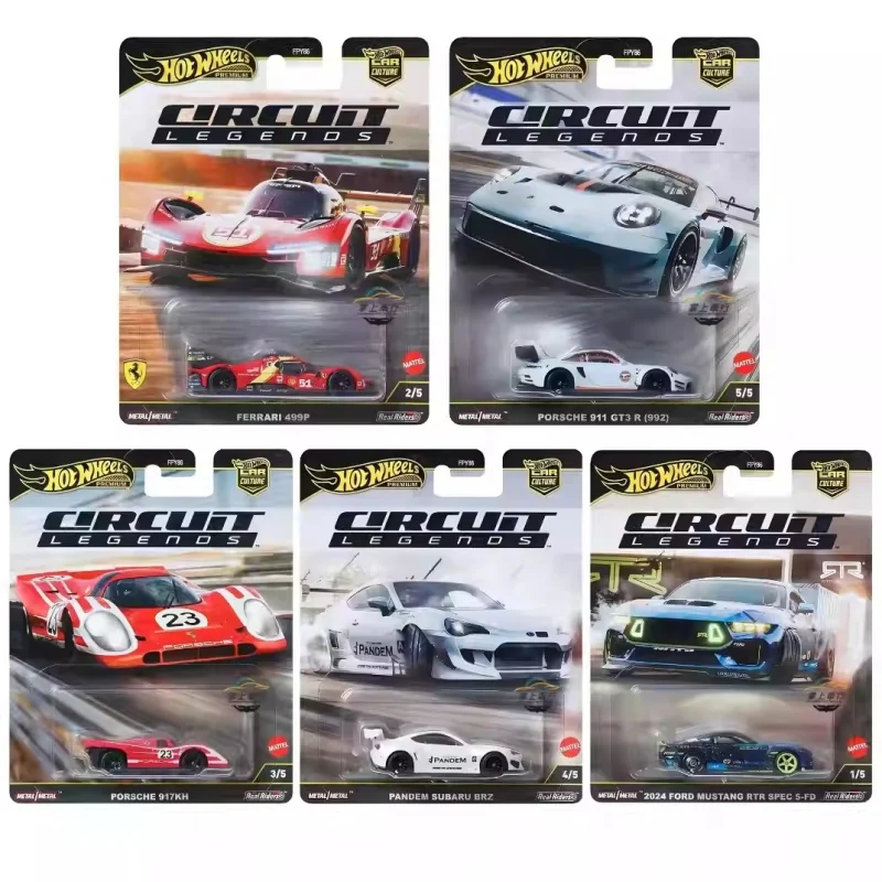 Hot Wheels Premium Car Culture Circuit Legends Series Ferrari 499P Porsche 911 GT3 1:64 Kolekcja modeli samochodów odlewanych ciśnieniowo