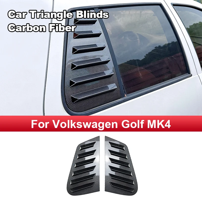 

for Volkswagen VW Golf 4 MK4 1997~2006 2005 Car Rear Window Louvers Rear Triangle Window Shade Spoiler Bodykits Car Accessories