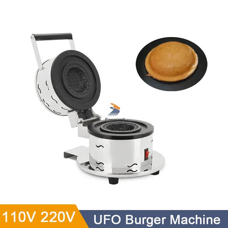 Stainless Steel UFO Hamburger Maker Ice Cream Burger Machine 110V 220V Gelato Panini Press Semlor Paczki Krapfen Baker