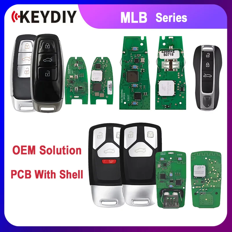 

KEYDIY KD MLB08 MLB26 MLB19 Universal Smart Remote PCB for Audi A4 A6 A8 Pors Cayenne Panamera MLB OEM Solution With Shell