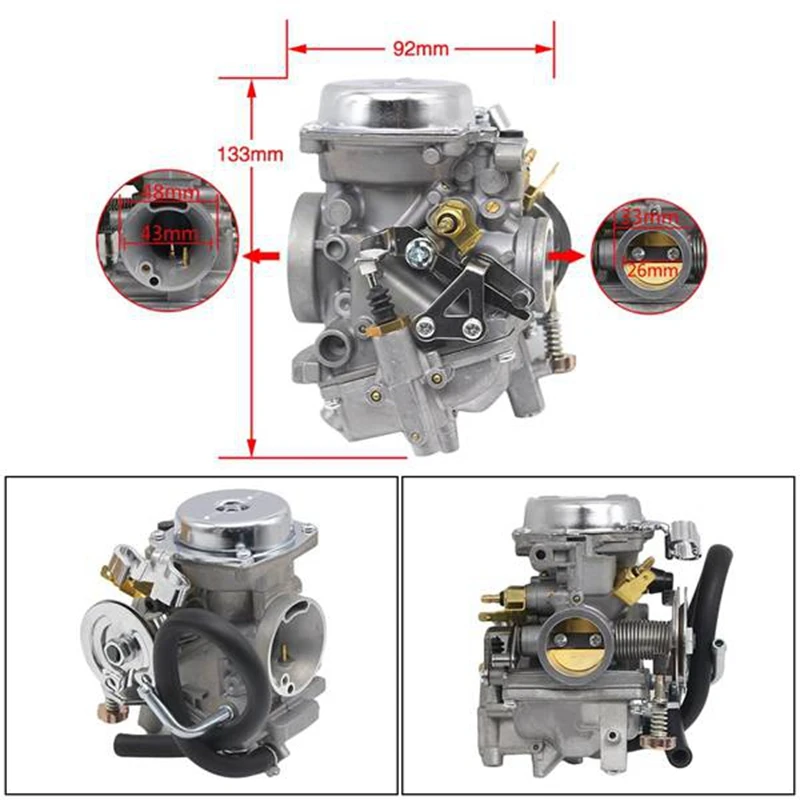 26Mm Motorcycle Carburetor With Adapter Manifold For Yamaha XV 250 Virago 250 V-Star 250 Route 66 1988-2014