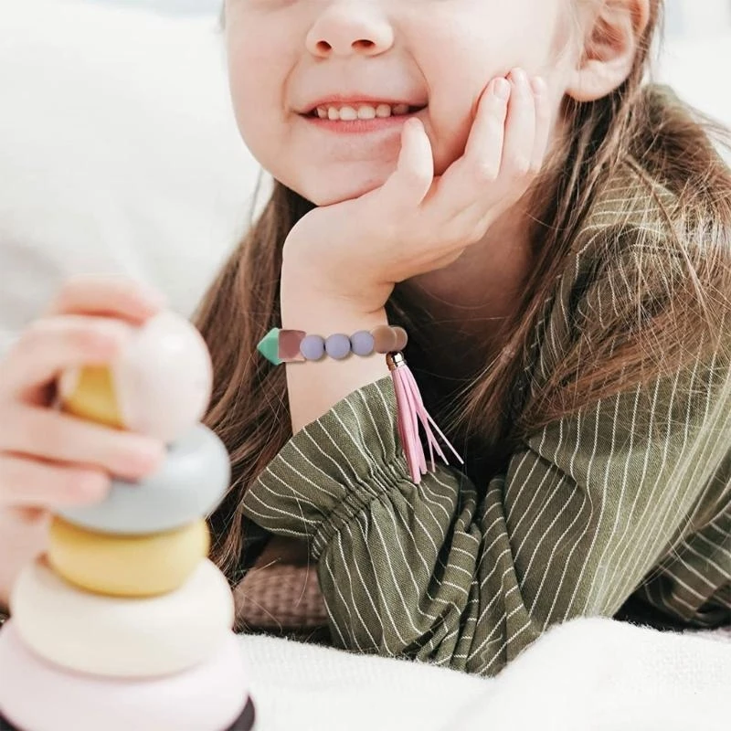 Mix Silicone Beads Babies Heart Star Nursing Teething Beads Sets DIY Baby Pacifier Chain Toy Accessories 15UB