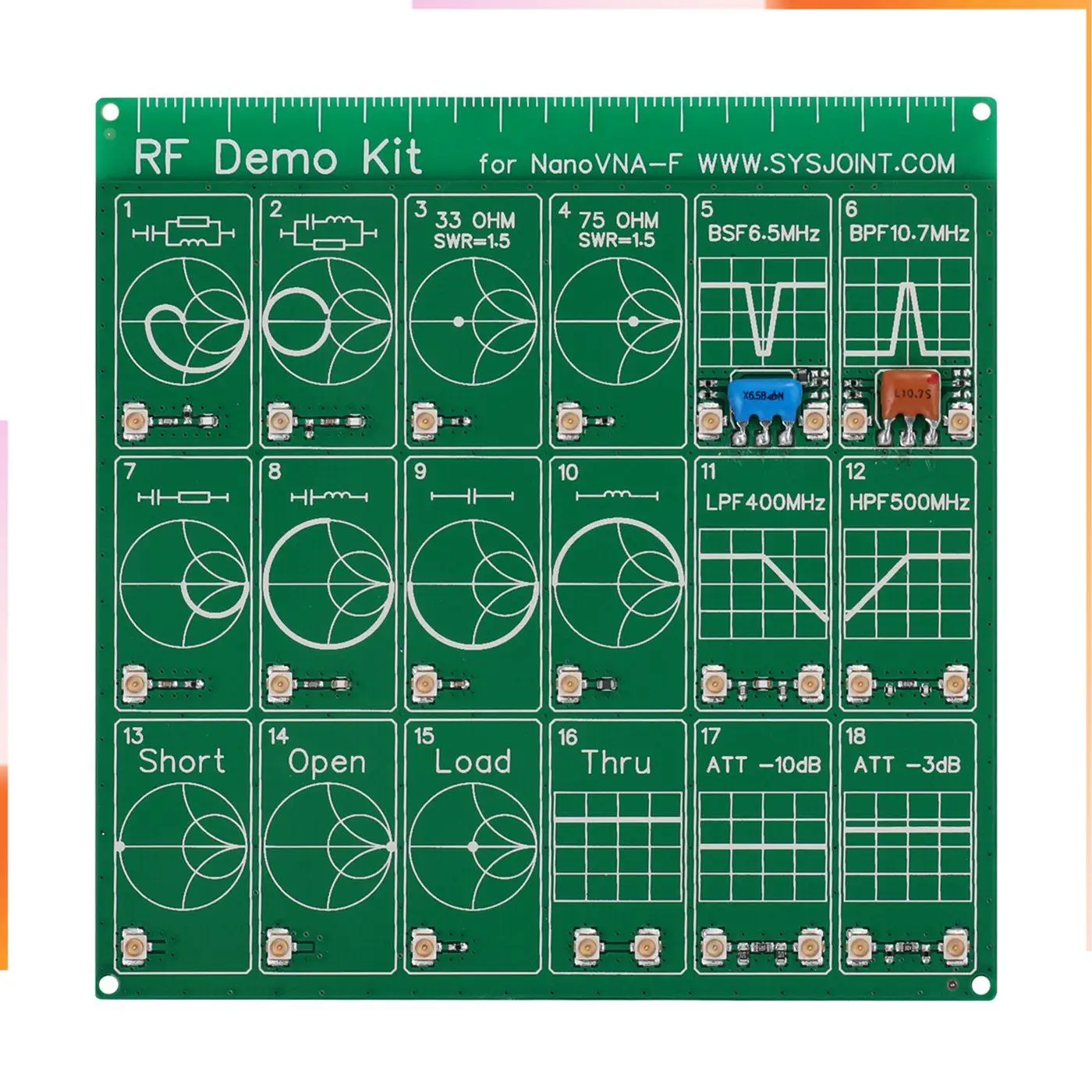 A92Z RF Demo Kit For Nanovna-F RF Tester Board HAM Filter Attenuator