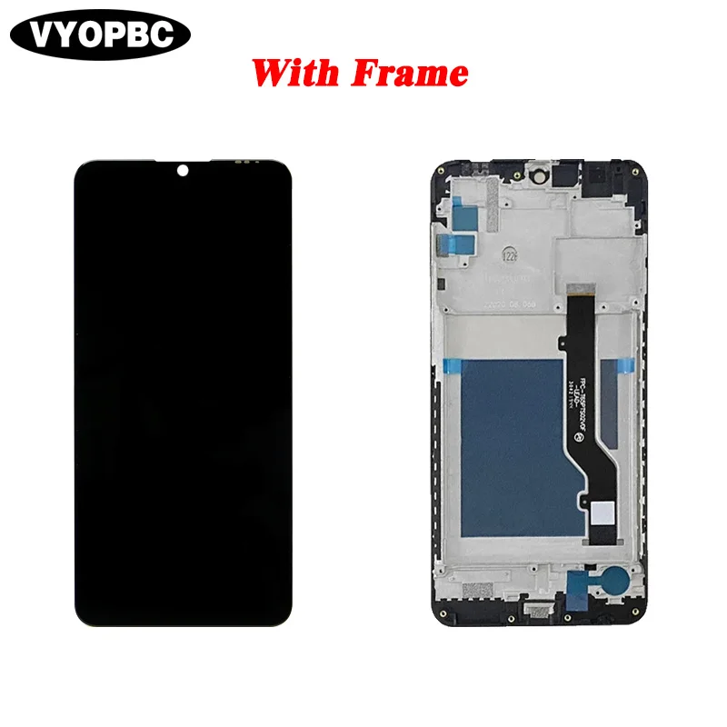 Original LCD Display With Frame For ZTE A7S 2020 Panel Digitizer Assembly Repair Replacement Parts A7020 Touch Screen