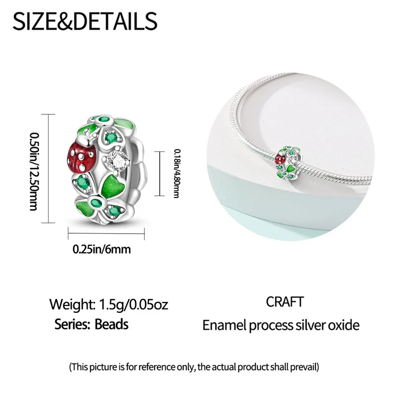 New In Silver Color Green Series-Four-Leaf Clover Pendant Fit Pan Bracelet DIY Charm Woman Jewelry Hot Sale