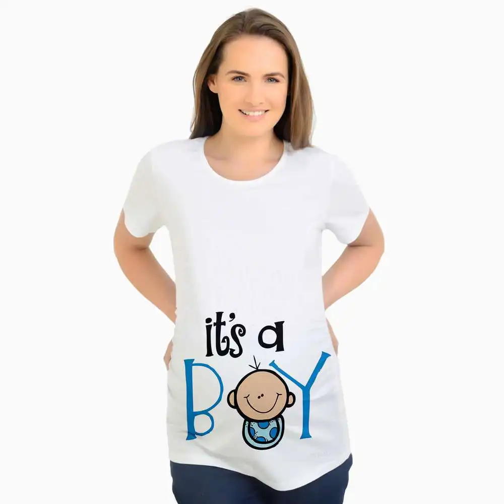 Summer Maternity T-shirts for Pregnant Women Funny T-shirts Pregnancy Clothes Clothes Vestidos T-shirt Pregnant Mother Swearing