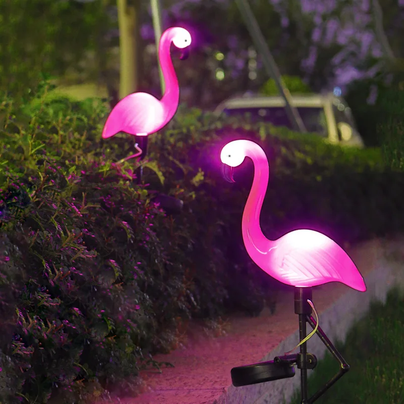 Solar Waterproof Flamingo Lawn Light, Garden Pile Landscape Lighting, Outdoor LED Light, Decorative Light