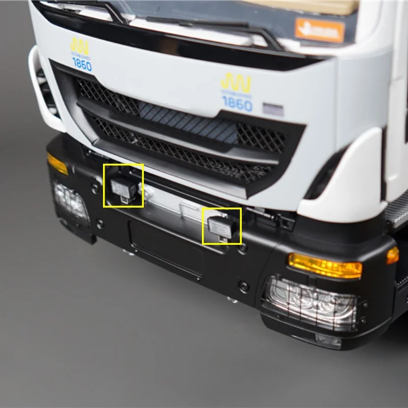 1/14 RC Toy Truck Car Spotlight Rectangular LED Light For Tamiya 1/14 RC Tractor Truck Tipper For 1/10 Crawler Parts Accessories