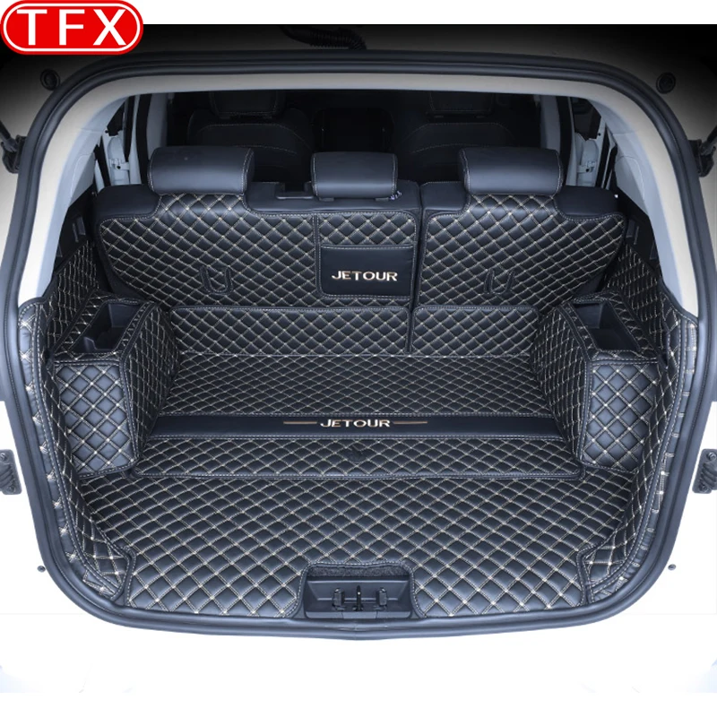 

For Chery Jetour X70 Plus 2023 2022 Car Trunk Protection PU Leather Mat Catpet Interior Cover Part Auto Styling Accessories