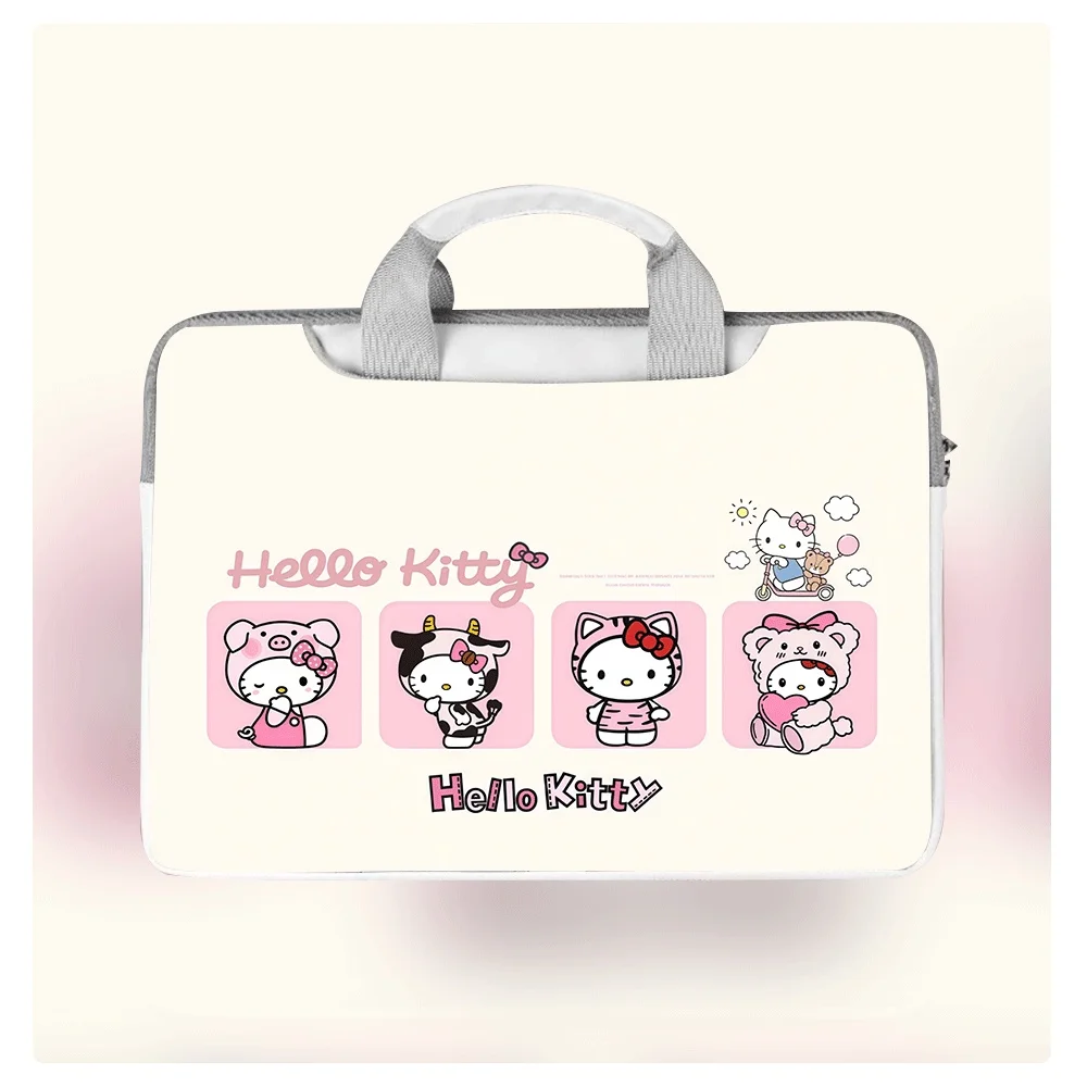

Kawaii Hello Kitty Laptop Bag 12 13.3 14 15.6 Inch Soft PU Leather Laptop Bag with Handle for Girls Birthday Party Gift Hot Sale