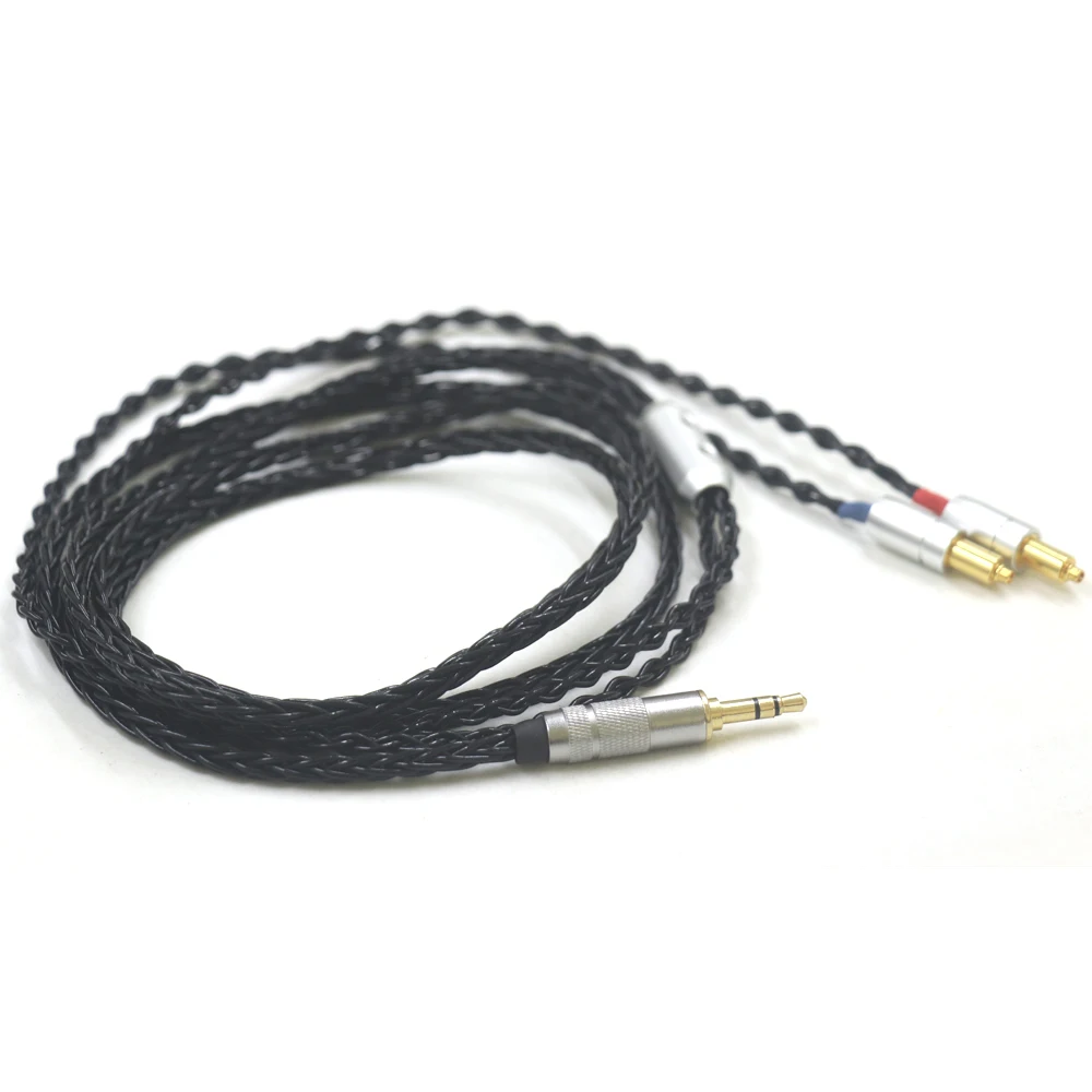 銀メッキのイヤホンのアップグレードケーブル,8コア,hfi 2.5 3.5mm,xlr,shure srh1540 srh1840 srh1440,ヘッドフォンケーブル