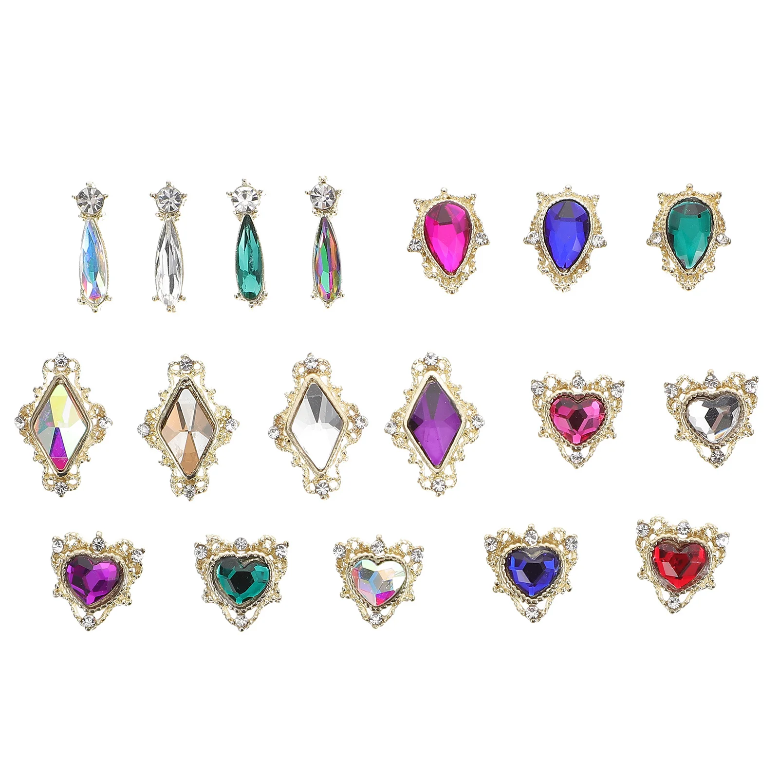 54 Uds. Accesorios para decoración de uñas, decoraciones DIY para manicura, dijes creativos para uñas artificiales naturales, suministros de salón de diseño exquisito