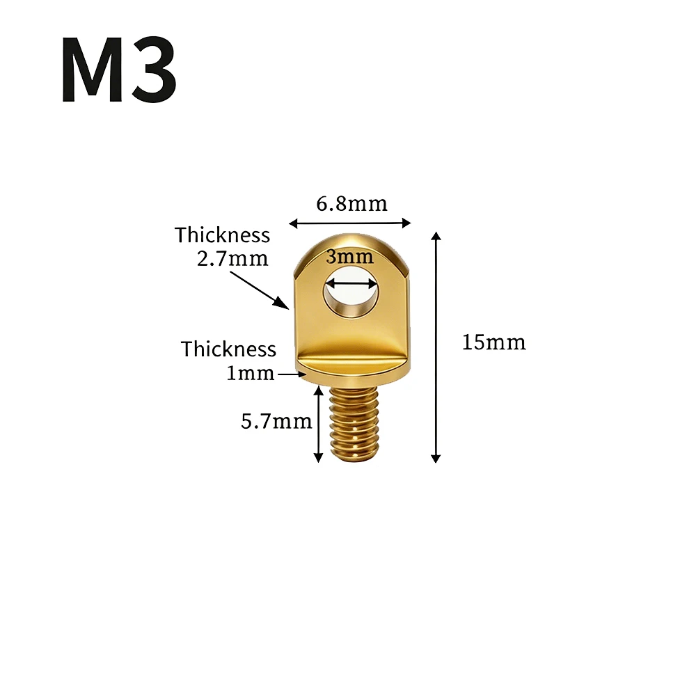 Kupfer-Heberinge M3-M10, 10/50 Stück Messing-Öhrschnurverbinder für Drahtseil, Pflanzenbeleuchtung, Drohnen-Aufhängung, DIY-Hardware