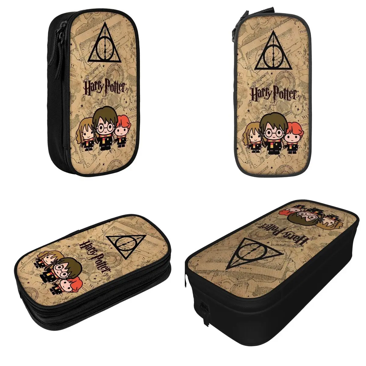 Harrys Potters Magic School Pencil Cases Pen Holder Bags for Student Big Capacity Students School Zipper Pencilcases