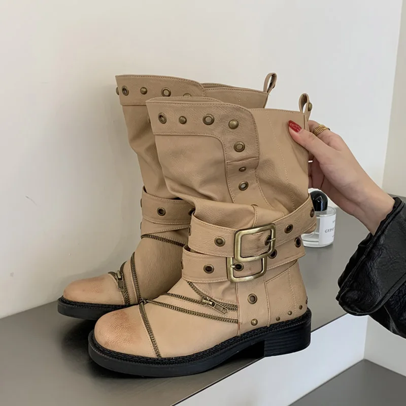 botas-de-media-pantorrilla-aneikeh-vintage-de-piel-sintetica-con-hebilla-remaches-y-cremallera-punta-redonda-tacon-bajo-estilo-motociclista-y-vaquero-botas-mujer