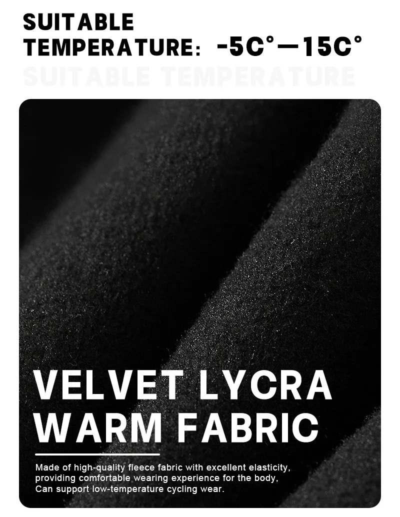 X‑TGER Winter-Fahrrad-Latzhose, Fleece, warm, Fahrrad-Latzhose mit 5D-Polsterung, 3 Taschen, für Herren, Langstrecken-Fahrradhose für kaltes Wetter – Detail 5