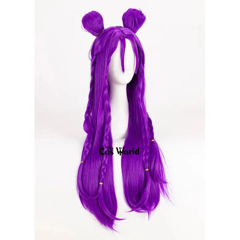 Zizi 2025 LOL KDA Group Kaisa 100 سنتيمتر ألعاب مستقيمة طويلة هالوين تأثيري الباروكات الشعر الاصطناعية + غطاء شعر مستعار