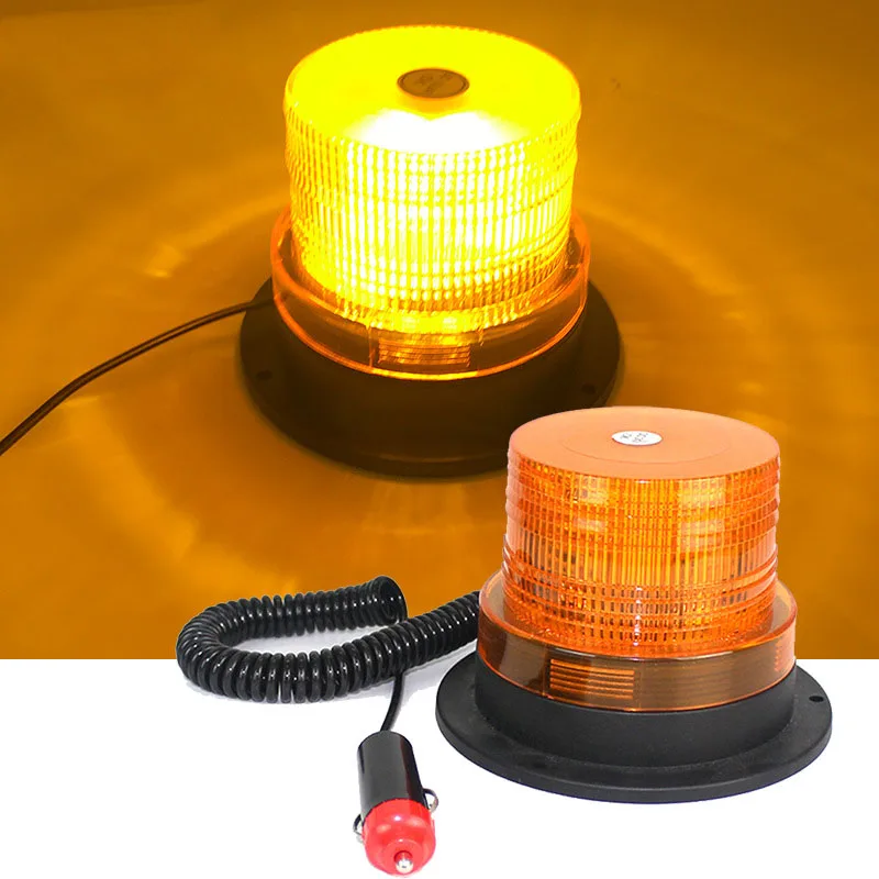 LED Strobe 12V24V Traffic Warning School Bus Magnetic Ceiling Car Flash Safety Signal Forklift Lights