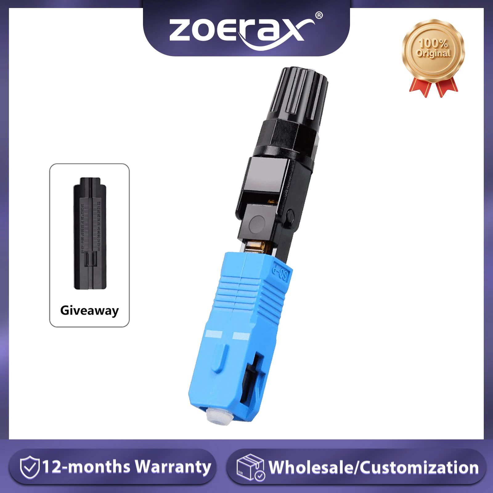 

ZoeRax SC UPC Embedded Optic Fiber Quick Connector for FTTH Reusable Fusion Fiber Optical Cold Coupler Adapter Connect Tools