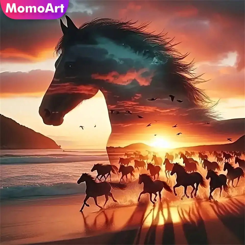 Momoart Bär Diamant Mosaik Tier voller Runde Diamant Malerei Mond Stickerei neue Ankunft handgemachte Hobby