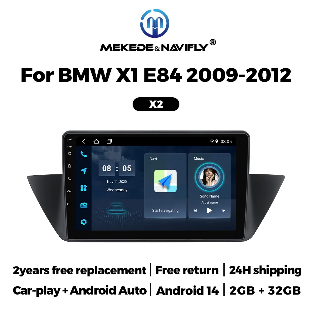 

NAVIFLY 10'' Touch Screens 32GB For BMW X1 E84 2009 2010 2011 2012 Car FM Radio Multimedia Player Carplay Android Auto GPS WIFI
