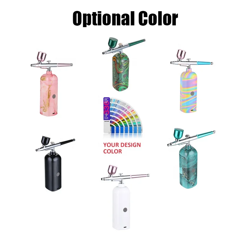 Custom Private Label Portable Airbrush Tanning Compressor Kit Mini Face Painting Airbrush Tattoo Nail