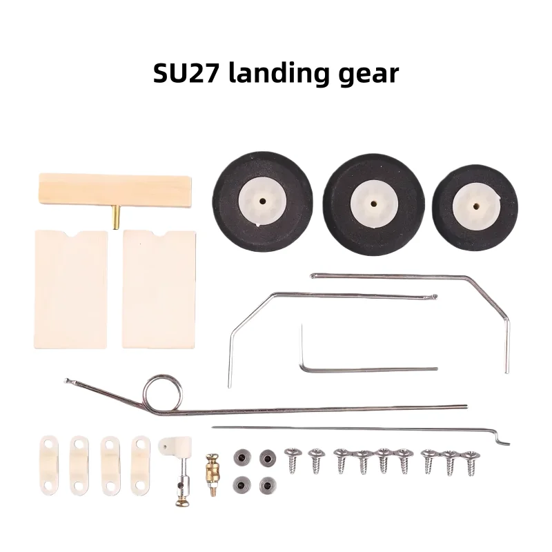 

SU27 KT Wooden Airplane Model, RC Fixed Wing Landing Gear, DIY Aircraft Accessories (No Servo)