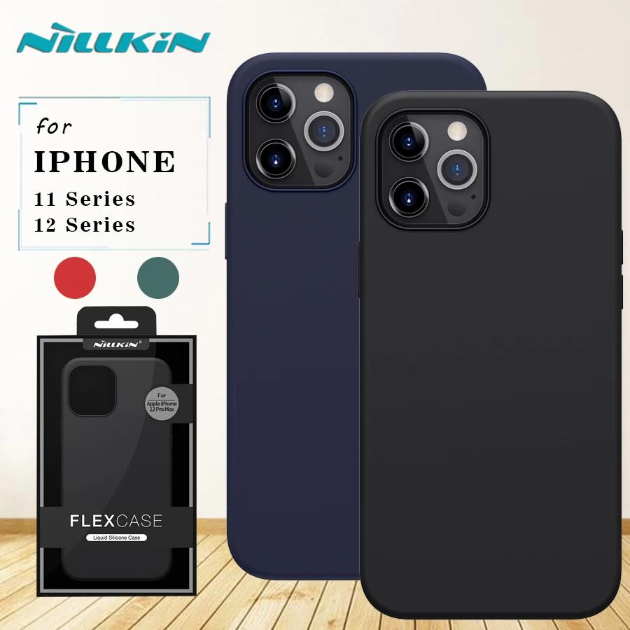 

Для Iphone X/11 Pro/11 12 Pro Max/12 Mini Чехол Nillkin Flex из чистого силикона для камеры, противоударная задняя крышка