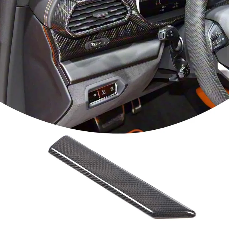 For Lamborghini URUS 2018-2021 Real carbon fiber car left air outlet air volume adjustment panel decorative sticker accessories