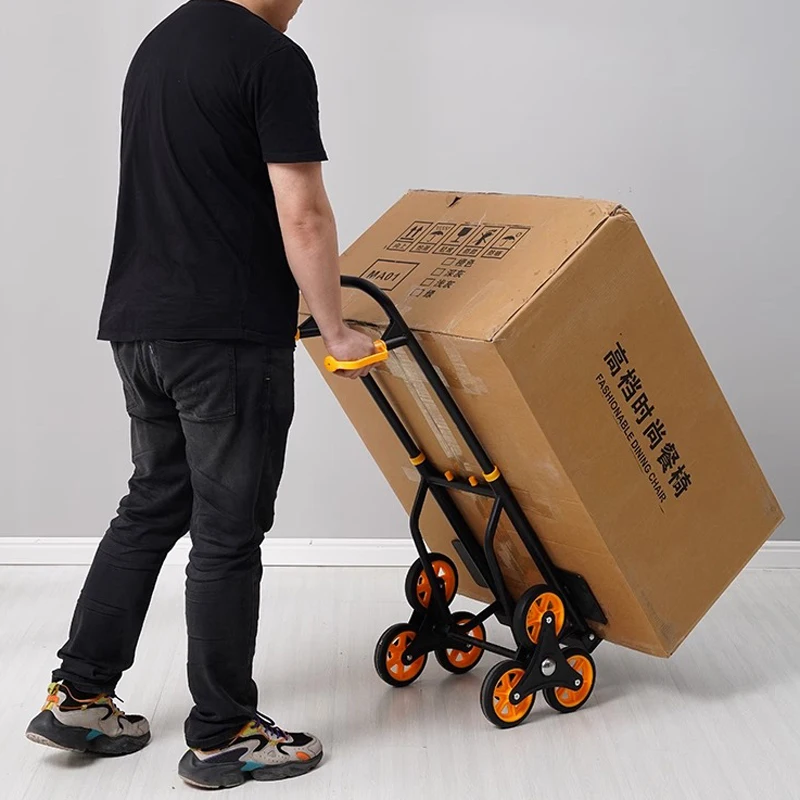 Stair Climber Hand Truck and Dolly, 300KG Capacity Heavy-Duty Trolley Cart with Telescoping Handle and Rubber Wheels