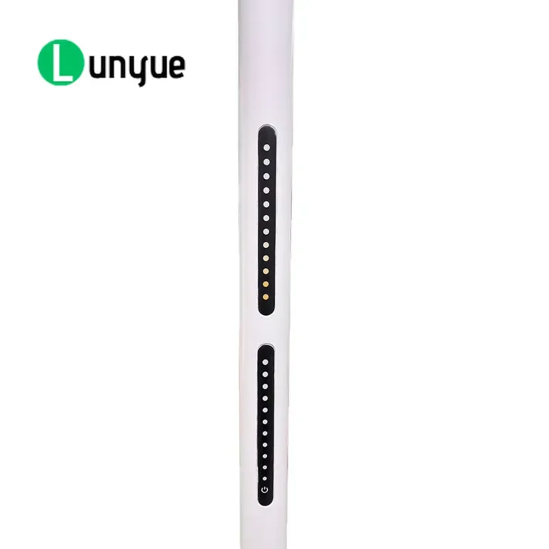 Modern White Aluminum LED Floor Lamp Vertical Sliding Dimming Light Sensor High Quality for Office Living Room Home Decor