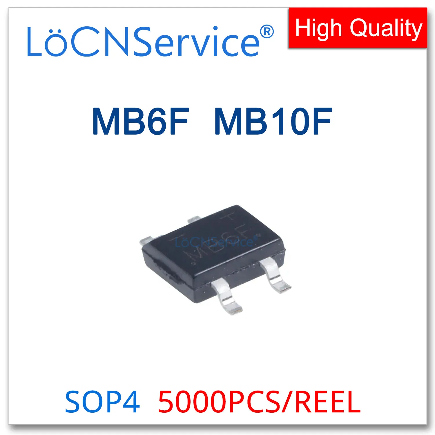 LoCNService 5000PCS SOP4 SOP-4 MB6F 0.5A 600V MB10F 0.5A 1000V Single Phases Bridge High quality