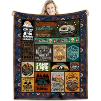 Camping blanket for camping enthusiasts, creative gifts for men or women, gifts for outdoor campers, holiday birthday gifts