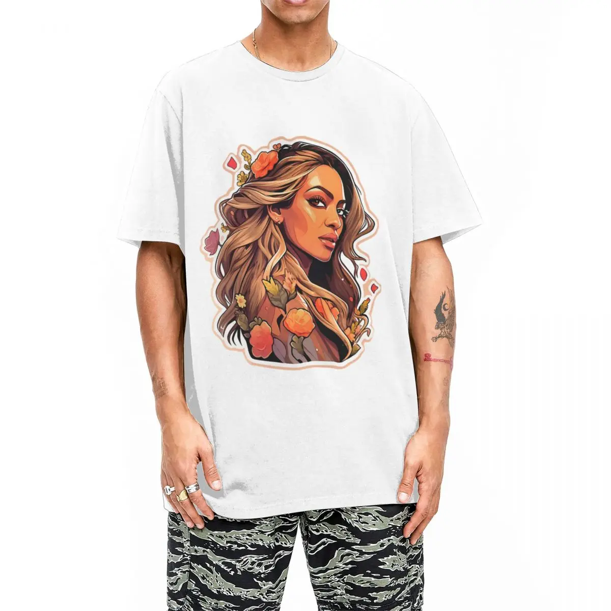 Men Women Beyonce Graffiti Queen Of Pop Art T Shirts Cotton Clothing Fashion Short Sleeve Crewneck Tee Shirt Printed T-Shirts