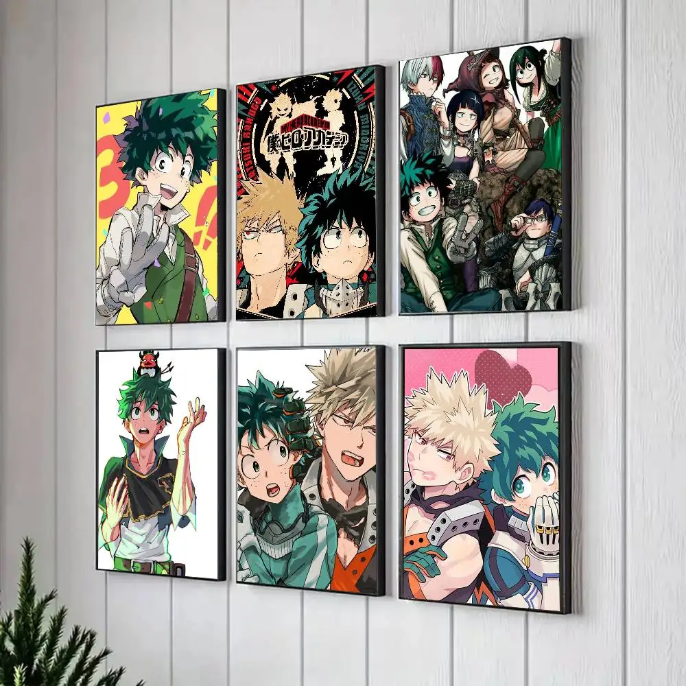 Póster de M-My H-Hero A-Academia, arte adhesivo para pared, impermeable, decoración estética para el hogar, sala de estar, dormitorio, Bar