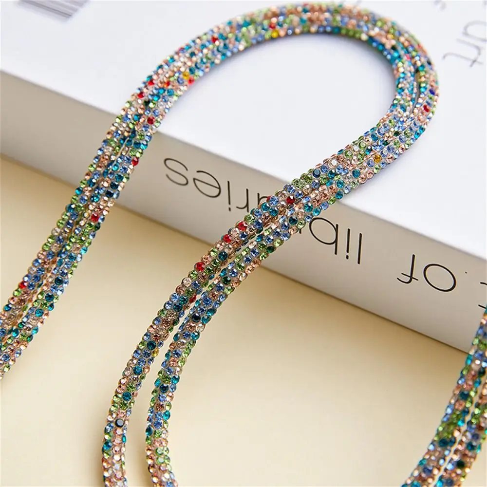 Glitter Bright Rhinestone Phone Lanyard Bling Bling Rhinestone Diamond Phone Lanyard Crystal Long Crystal Neck Strap