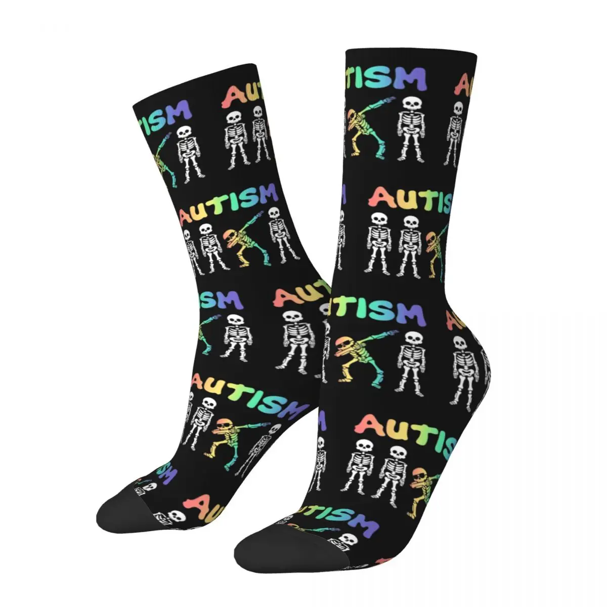 

Winter Warm Hip-hop Unisex Epic Autism Skeleton Socks Sweat Absorbing Middle Tube Socks