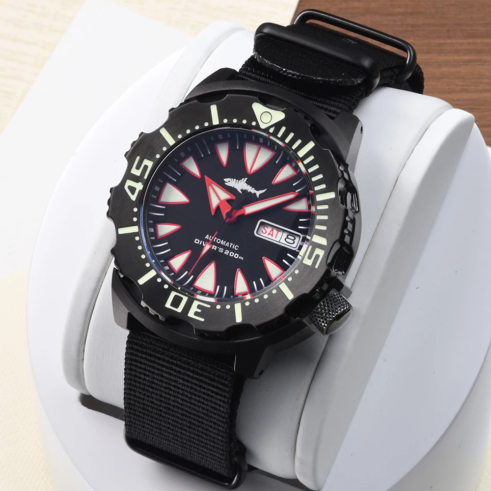 

HEIMDALLR Часы Monster PVD C3 супер светящиеся NH36 Часы для дайвинга с автоматическим механизмом Водонепроницаемые часы Модные часы Seiko