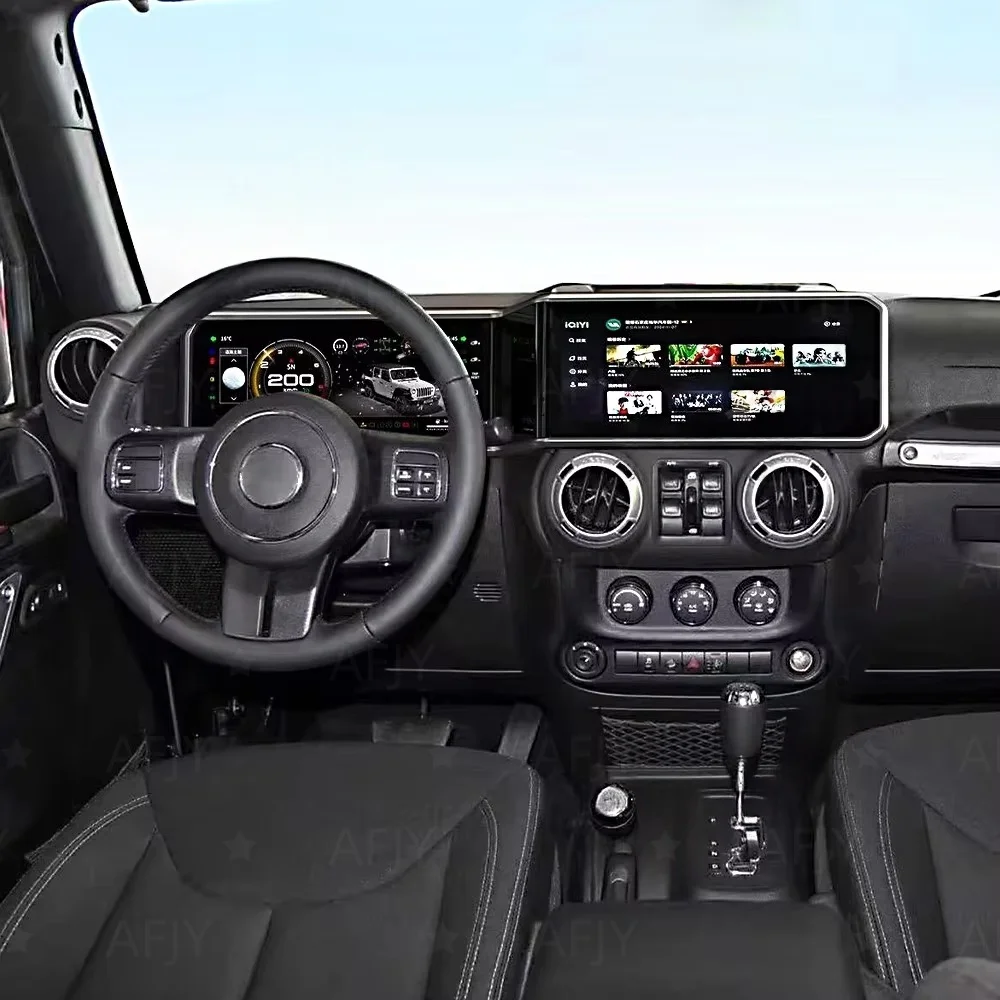 Android Auto Stereo Carplay For Jeep Wrangler JK 2010 2011 -2017 Car Multimedia Player Radio Digital Cluster 24.6