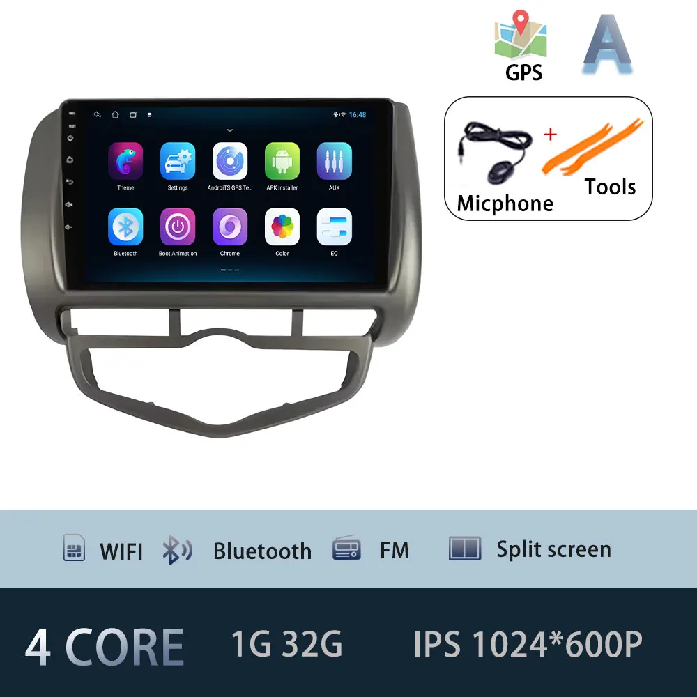 Voor Honda Fit Jazz 2002-2008 LDH RDH Autoradio Audio Mulltmedia Speler Android Intelligent Systeem GPS Navi DPS 4G Carplay WiFi