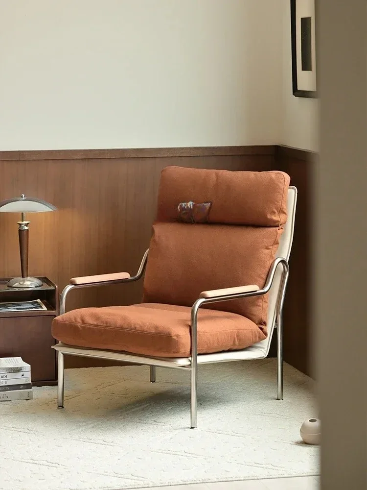 

Nordic Minimalist Chinese Style Retro Single-Seat Sofa Chair Living Room Designer Leisure Chair