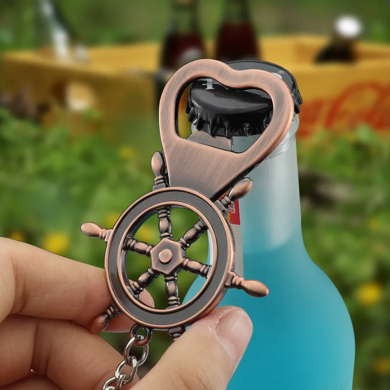 1PCS Creative Aviation Aircraft Keychain Car Metal Key Ring Male And Female Key Chain Business Small Gifts Beer Opener Wall