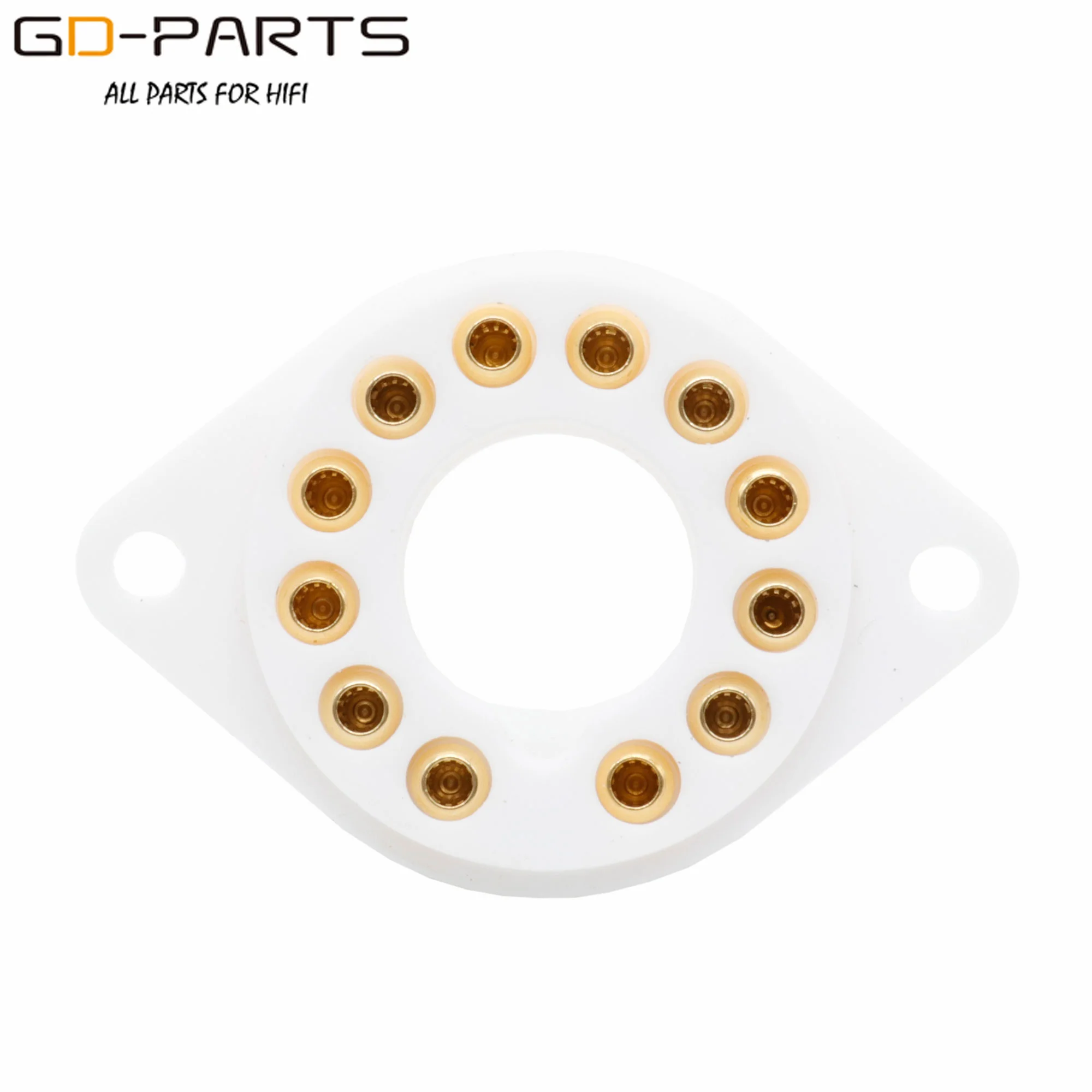 EIZZ 12Pin Soket Tabung PTFE untuk 6U10 6Z10 6BN11 Pin Kuningan Berlapis Emas 24K Desain Kebisingan Rendah