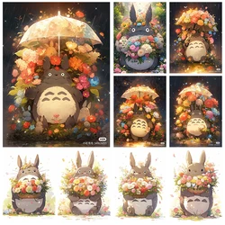 Zipper bag 5D DIY Japanese anime diamond painting Totoro Miyazaki Hayao stickers diamond embroidery flower art gift