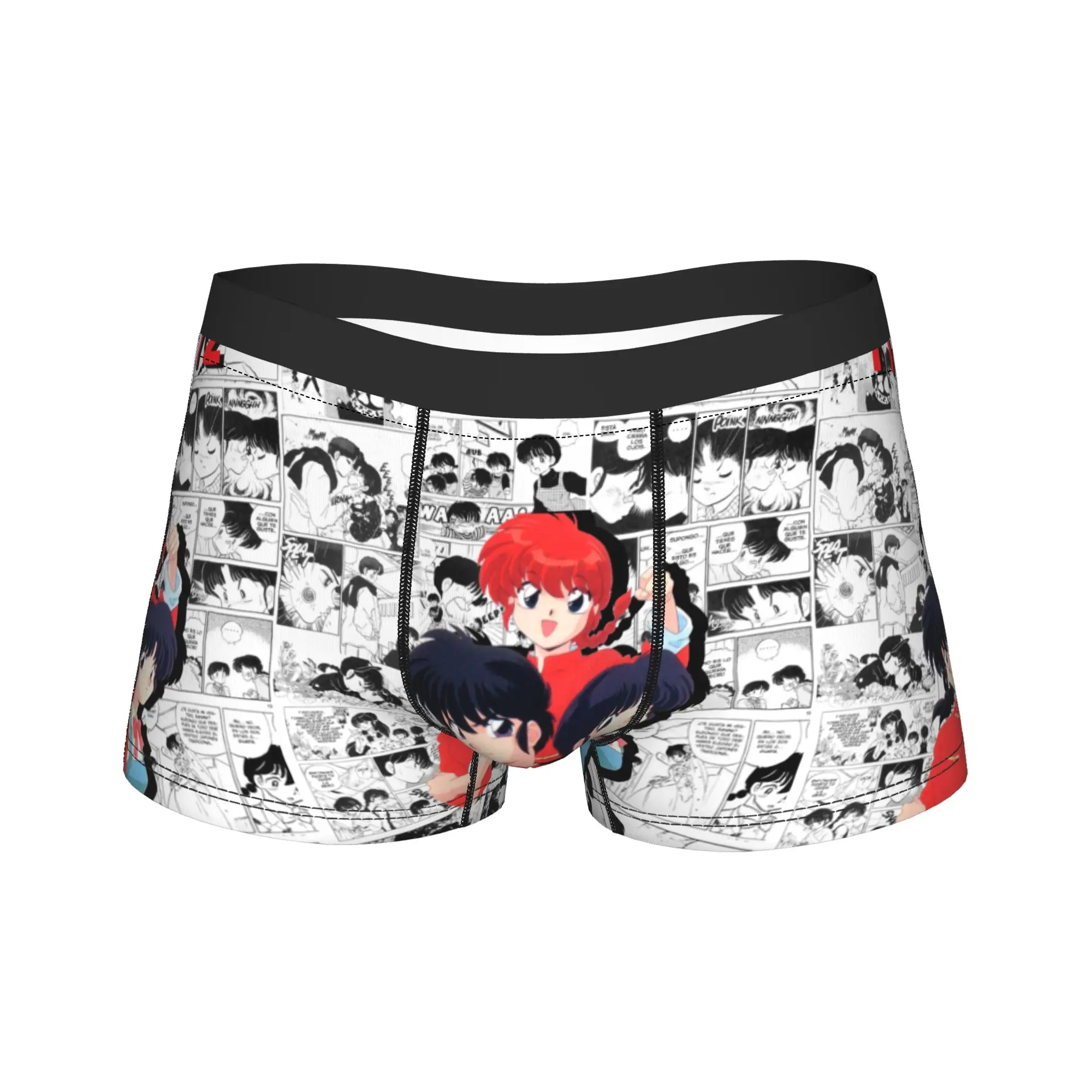 Ranma Boxer Brief Japanese Anime Underwear Quality Men Comfortable Boxershorts Custom DIY Oversize Underpants