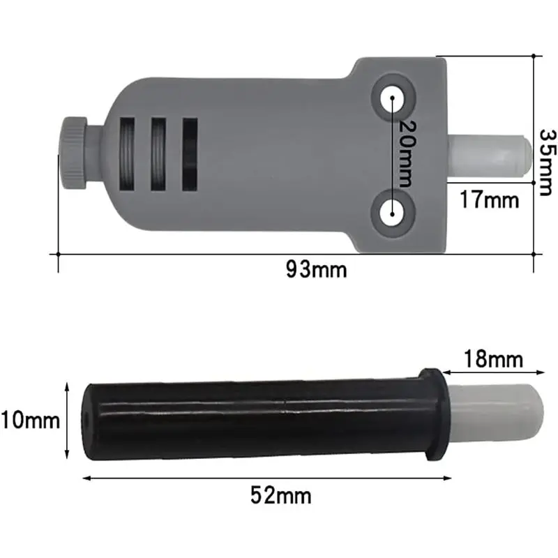 3 Pieces Noise-Cancelling Soft Close Buffer Cushion Wardrobe Cabinet Door Damper Push to Open System Damper Latch  hj