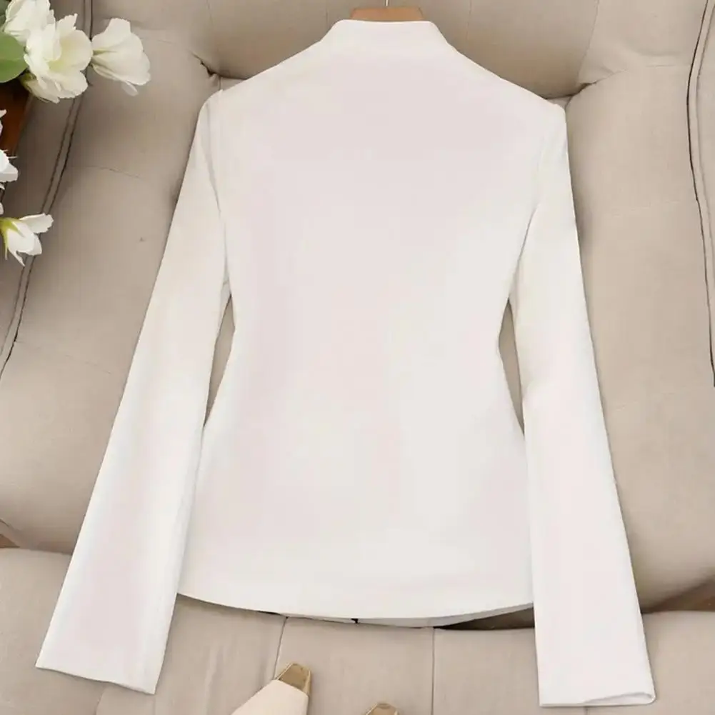 Frauen Tops Frauen Business Casual Anzug Mantel elegante Stehkragen Damen Anzug Mantel mit Zweireiher Design Slim Fit für die Arbeit