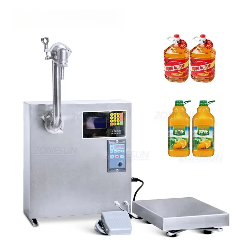 ZONESUN ZS-GPW1 Semi Automatic Single Head Gear Pump Large Flow Thick Liquid Quantitative Weighing Filling Machine