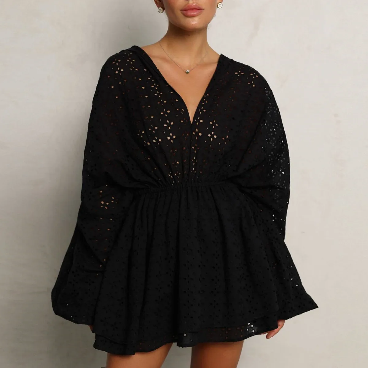 Kwtx elegante sexy noite mini vestido rendas recorte bordado gravata-cintura festa streetwear primavera verão 2025 simples chique